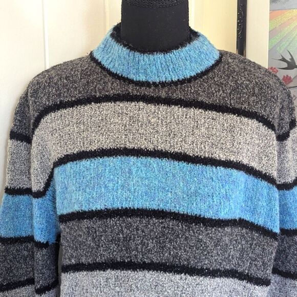 St. John Sport Y2K Striped Wool Cashmere Sweater MD Quiet Luxury 90s Maximalist - Picture 3 of 11